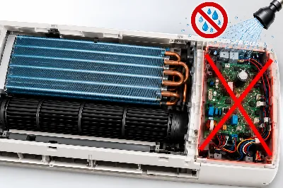 Zone électronique protégée de la climatisation
