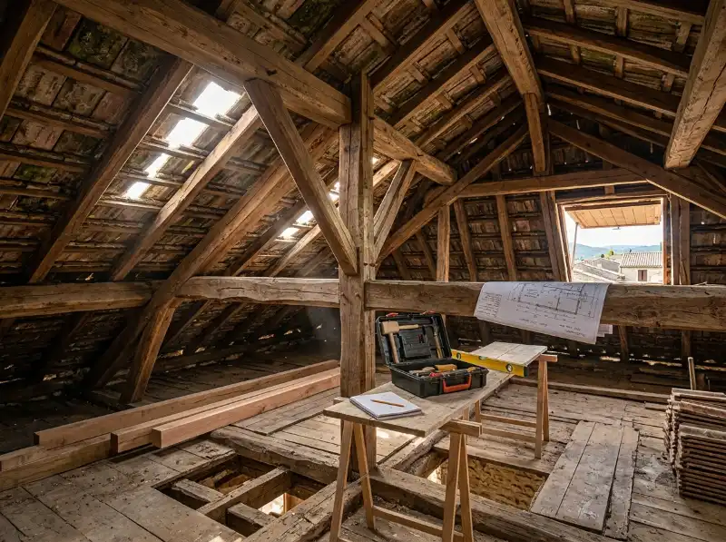 Inspection de la toiture et de la charpente avant achat immobilier &agrave; Mont&eacute;limar