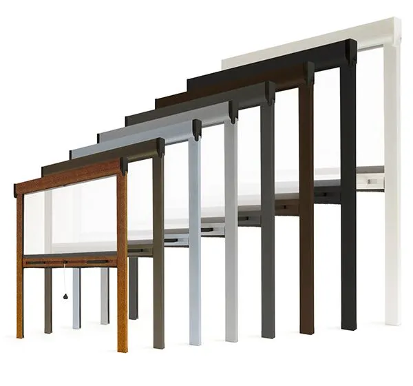 Diff&eacute;rents coloris et finitions pour nos moustiquaires sur mesure