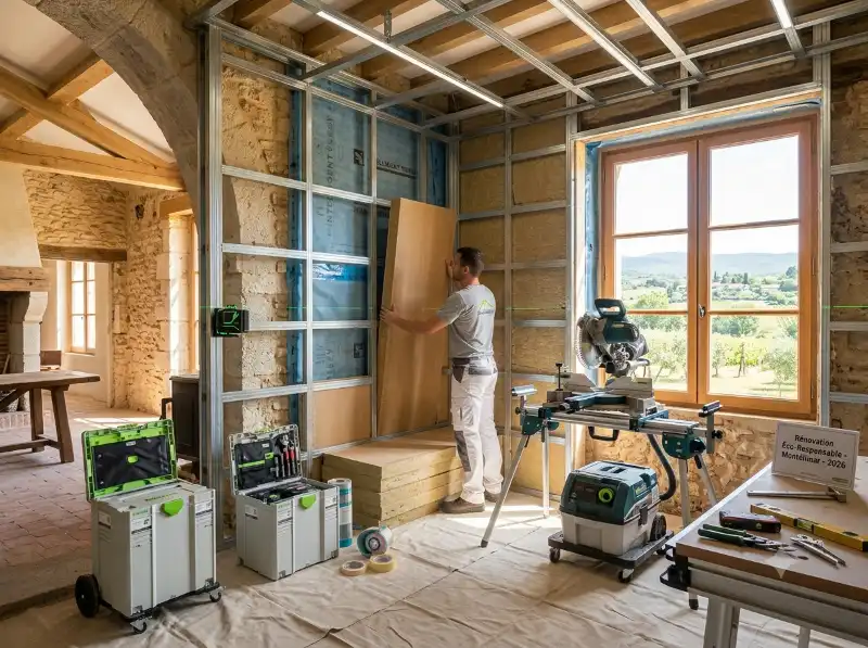 Travaux d'isolation thermique int&eacute;rieure dans une maison &agrave; Mont&eacute;limar