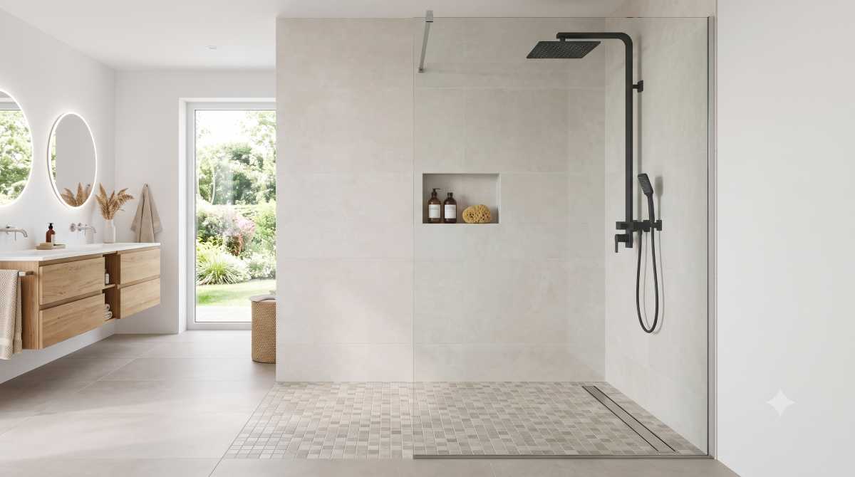 Quel format de carrelage choisir pour une douche à l'italienne moderne ?
