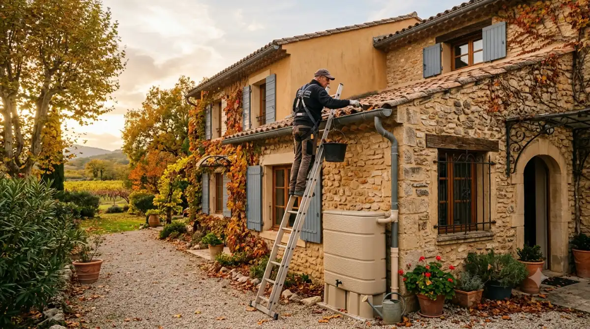 Nettoyer ses gouttières et installer un récupérateur d'eau à Montélimar