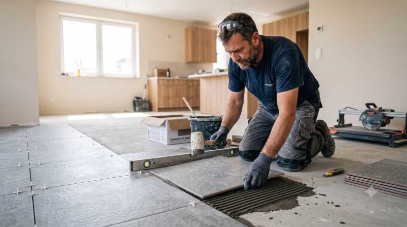 Travaux de pose de carrelage IMMOPRESTA à Espeluche
