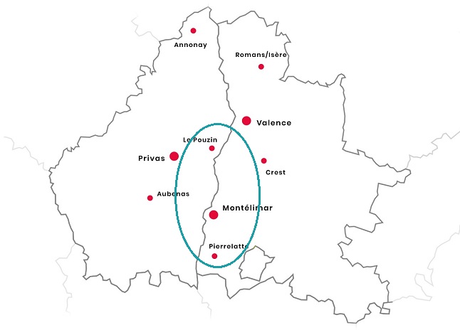 Carte du rayonnement d'intervention plombier