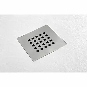 Grille d'évacuation carrée inox ou couleur assortie