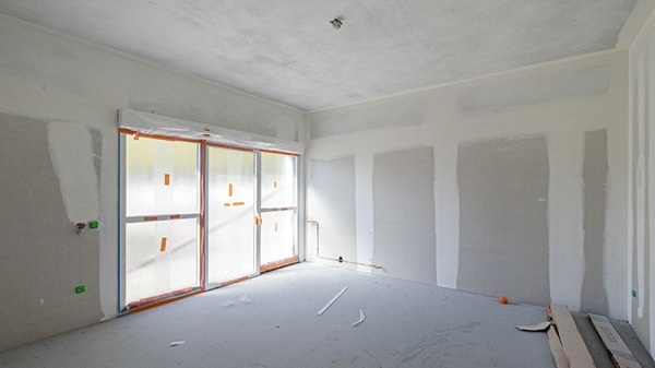 Chantier masqué et protégé après pose placo par IMMOPRESTA