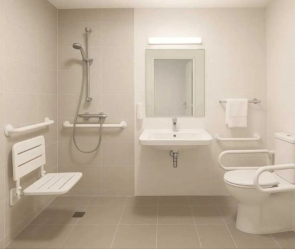 Installation d'une salle de bain PMR normée à Montélimar par IMMOPRESTA