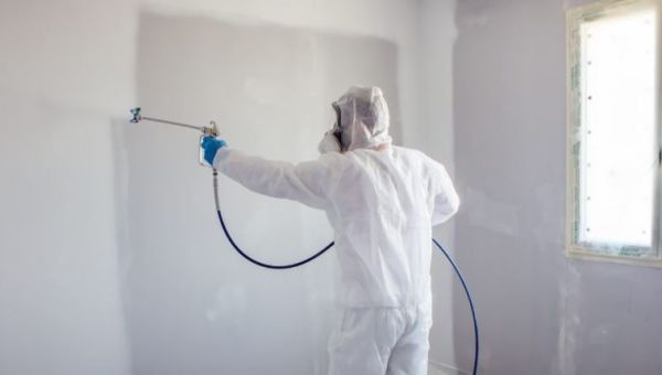 Application de peinture au pistolet Airless à Souspierre par IMMOPRESTA